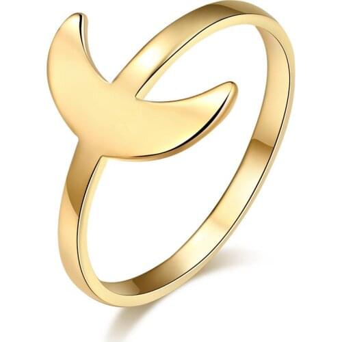 CACANA Stainless Steel Ring For Women Love Fashion Moon Engagemen Wedding Rings Accessories Anillos Mujer Bague Jewelry Gift