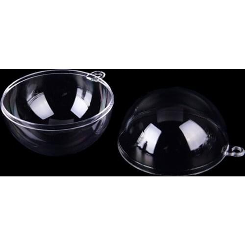 LIXUAN-Lovely 15PC Mix Szie DIY Bath Bomb Crafting Mold Clear Plastic Fillable Ball Ornament Christmas Party