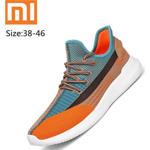 Xiaomi Men Sneakers Light Running Shoes Breathable Casual Shoes Mesh Fashion Gray LargeSize Sports walking Shoes for Men
