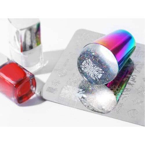 Kapmore Nail Stamper Kit DIY Professional Silicone Nail Art Stamper Set Nail Scraper Kit Nail Stamper Scraper Stamp Tool