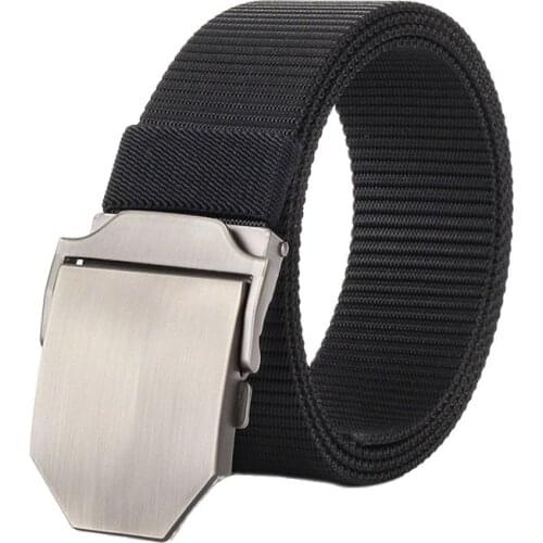 Canvas nylon men belt Good quality casual luxury Knitted outdoor 3.8cm belts Army Alloy buckles Tactics design male strap 59