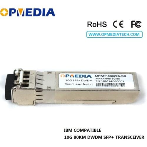 Low price!IBM compatible 10GBASE-DWDM SFP+ transceiver,10G 80KM C-BAND 1563.86nm~1528.77nm SFP+ optical module,Free shipping