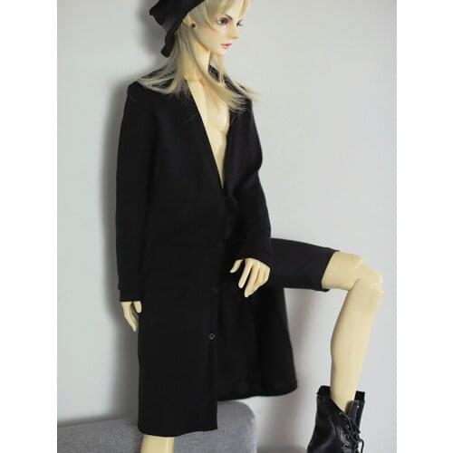 BJD Doll clothes suitable for 1-31-4 uncle black knitted sweater base Cardigan doll accessories