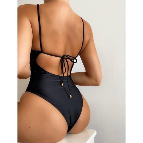 Perlike Black Swimwear