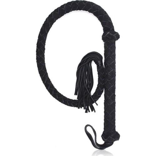 190cm Hand Made Snake Genuine Leather Whip With Lashing Handle Spanking Paddle Scattered Whip Erotic Sex Toys for Adult Games