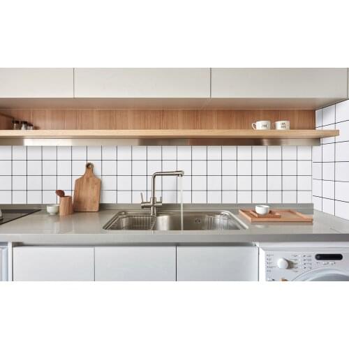 Cocotik 12"x12" Peel and Stick Tile Backsplash Subway White for Kitchen/Bathroom, 10 Sheets