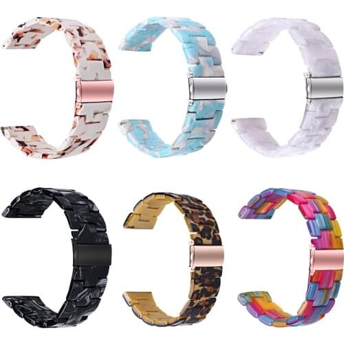 20/22mm Resin Watchbands For Huami/Huawei/Samsung Smart Watch Fashion Smooth Printing Tortoise Replacement Watch Band Strap