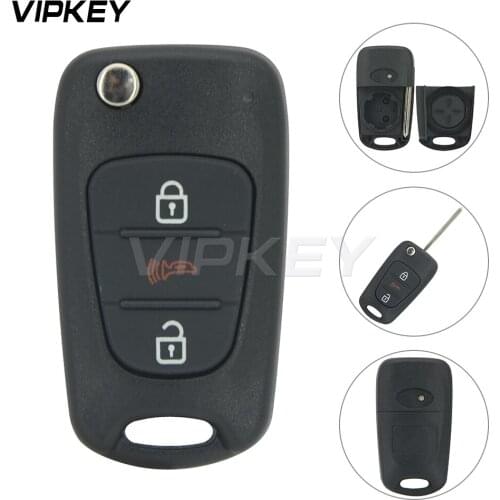 Remotekey for Kia Hyundai key replacement fob shell 3 button TOY49 Flip remote car key cover case