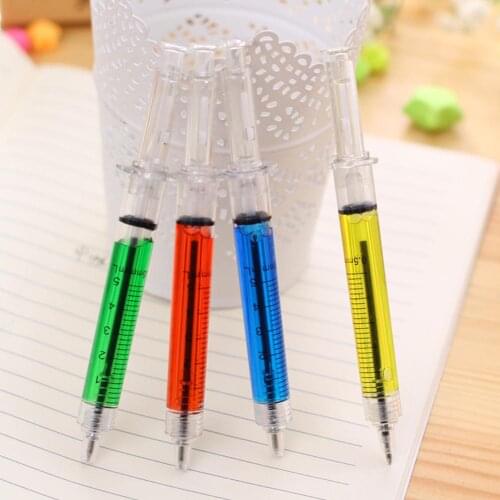 Syringe Ballpoint Pen Student Novelty Gift Prizes Stationery School Writing Office Supplies