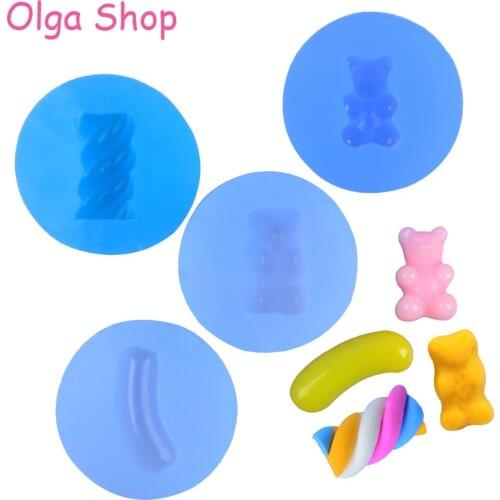 KYL026,KYL027,KYL138,KYL160 Bear Candy Silicone Mold - Marshmallow Chocolate Candy Resin Jewelry Earring Cabochon Charm Moulds