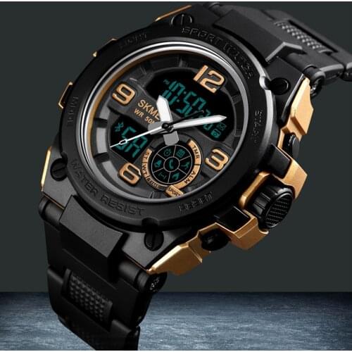 SKMEI new Watch for men Fashion Sport Bluetooth Multifunction Digital Watches 5Bar Waterproof Men Smart Dual Display Watch reloj