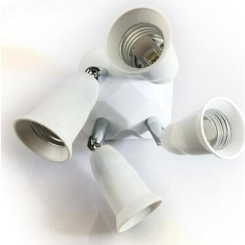 Universal conversion lamp base E27 to 4 E27 Lamp Holder Converter e27-4 e27 lampholder 2pcs