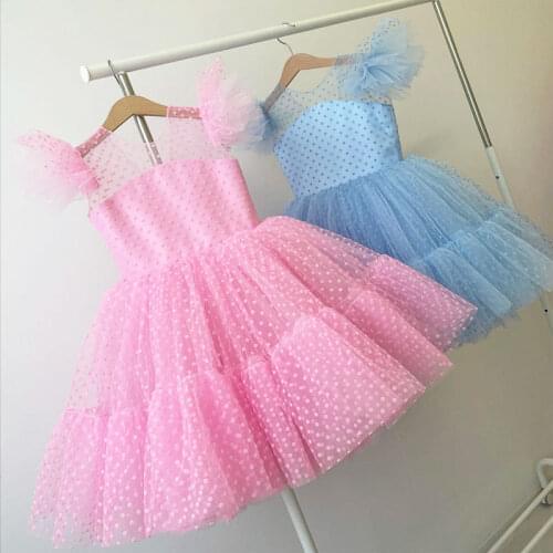 4-10 Years Girls Dress Princess Birthday Party Fancy Pageant Communion Tutu Gowns Communion Wedding Vestidos For Little Girls