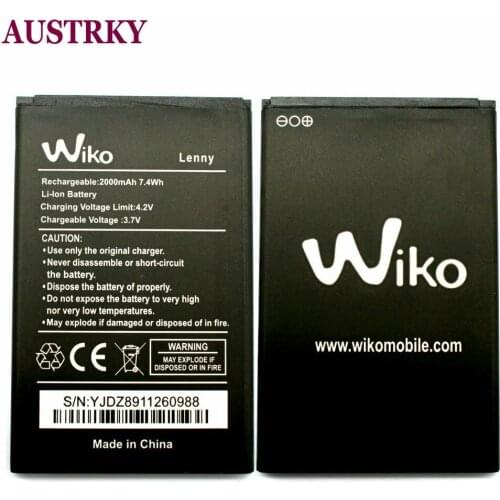 2000mAh High Quality Replacement Batteries For Wiko Lenny Phone In stock Tracking code