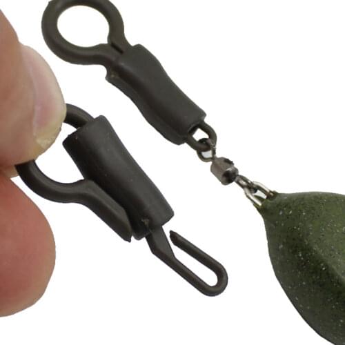 100PCS Back Lead Clips with Silicone Sleeves Carp Rigs Connector Fishing Locking Tube Convert Lead Weight Sleeve for Carp Tackle