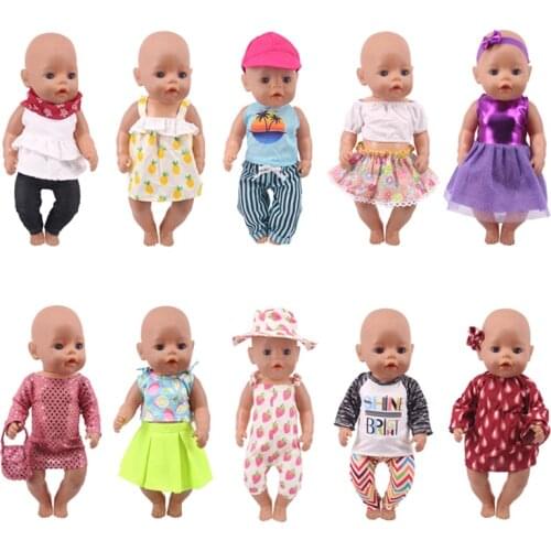 12 Styles Doll Clothes Skirts For 18 Inch American Doll&43 CM Born Baby Generation Russian DIY Girls Toy