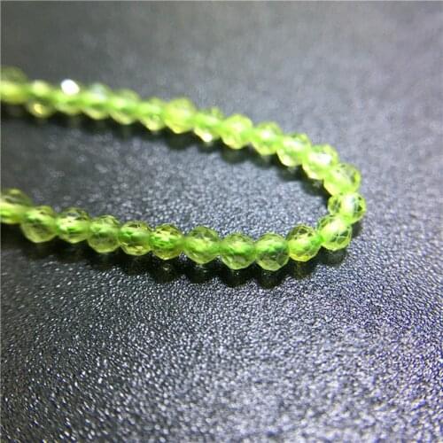 2/3.5MM 1Strand/Pack 100% Natural Chrysolite Peridot Stone Round Section Loose Bead Jewelry Beads Strands