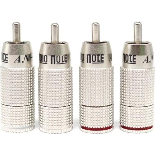 2pcs 4pcs 8pcs RCA Hi-End HIFI DIY 9mm Rhodium Plated Brass Copper Male Audio RCA plug Plugs Connector Jack