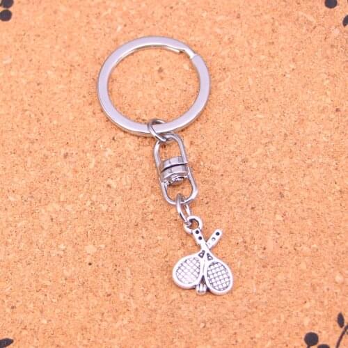 20Pcs tennis racket Keychain Novelty Gadget Trinket Souvenir Christmas Gift Keychain Drop Shipping