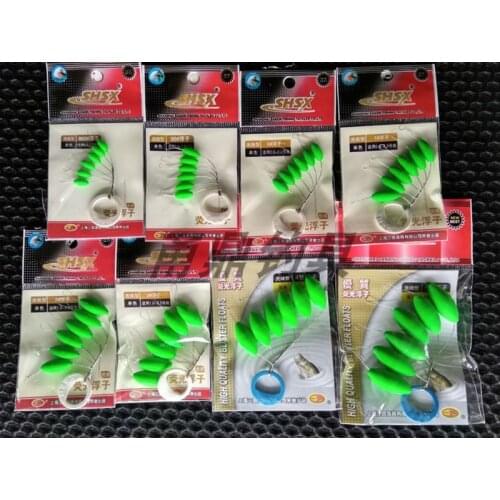 40/60 Pack Seven-star Oval Float Mini fluorescence Fishing Float Easy Use Floater Fishing Tackle Accessory FU008