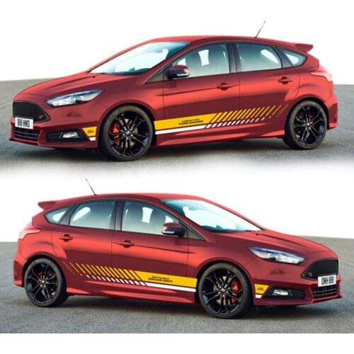 Car Styling Racing sticker Body Waist Car Stickers Door Side Scratches Decorative Decals For Ford VW BMW Toyota Audi Honda Mazda