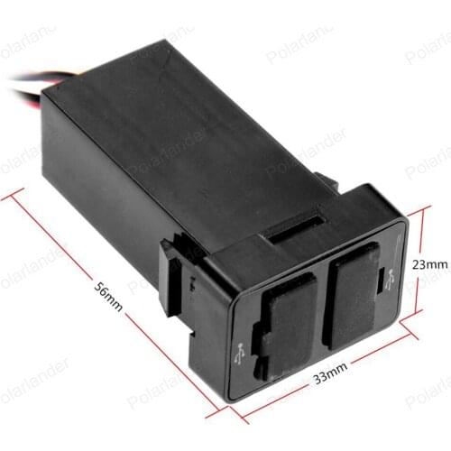 Car 5V 2.1A Dual USB Port Socket auto mni adapter Cell Phone Charger for T/oyota