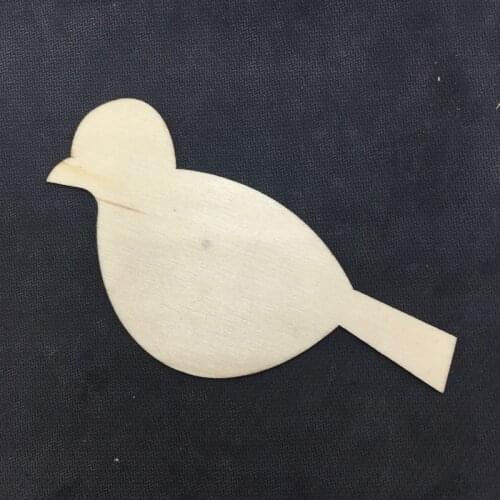 Free shipping! 130mmx60mm Natural Unfinished birds Cutout Craft Beads