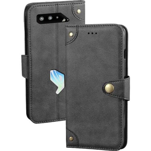 Itgoogo Case For Asus Rog Phone 5 Hight Quality Flip Leather Cover For Asus ZS673KS Wallet Phone Case Coque