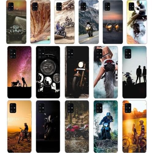 101AA Handsome motorcycle Soft Silicone Tpu Cover phone Case for Samsung Galaxy A31 A41 A51 A71 A40 2019 Case
