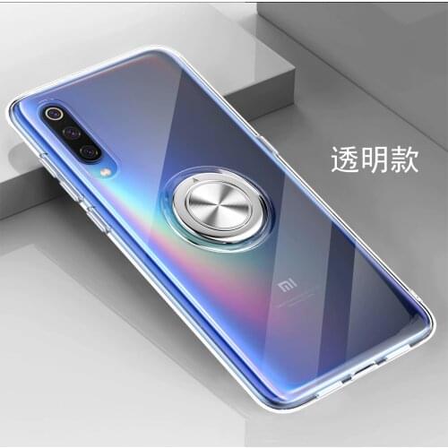 For Xiaomi Mi 9 Case With Ring Stand Magnet Soft Transparent Protective Back Cover case for xiaomi mi9 xiaomi 9 phone shell