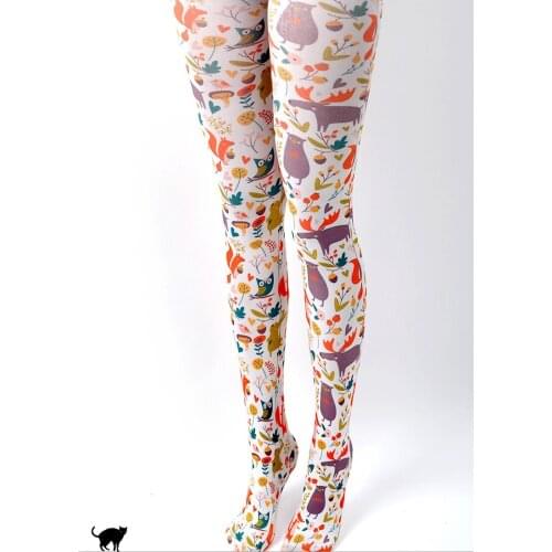 Unique Forest animals pattern stockings Japanese cosply Lolita Tights High-quality Silk stockings shaping leggin 1order=1pc