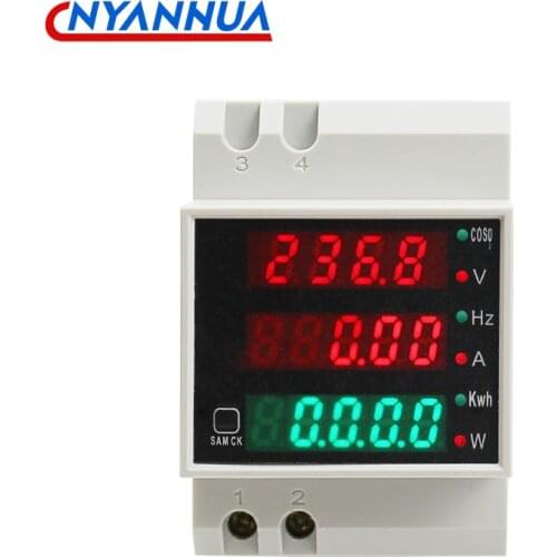 D52-2058 Digital Display AC Voltage Current Power Meter Frequency Meter Household Power Display Multi-function Meter