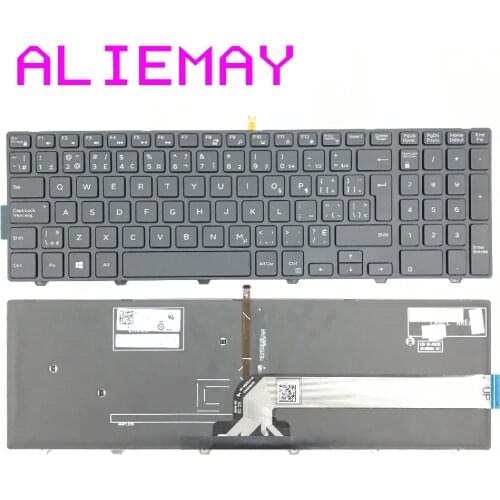 For Dell Inspiron 15 5551 5552 5555 5558 5559 Gaming 15 7559 7558 7552 7553 5577 keyboard EF layout keyboard /w backlight