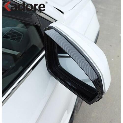 For Hyundai Tucson 2015 2016 2017 2018 Carbon Fiber Rearview Mirror Rain Shield Sun Visor Shade Cover Trim Sticker Car Styling
