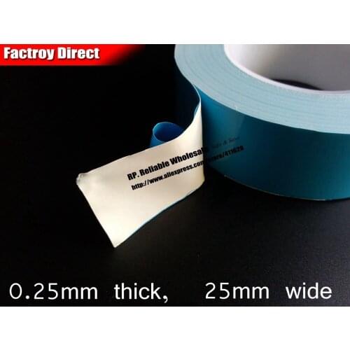 0.25mm thick) 25mm*25M Double Adhesive Hot Trasfer Tape for Aluminium Radiation Pads with Heat Sink, LED Lighting Tube