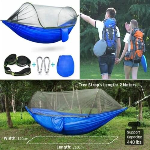 Hunting Camping Hammock Tent Pop-Up Light Portable Outdoor Parachute Hammocks Swing Sleeping Hammock Camping Stuff