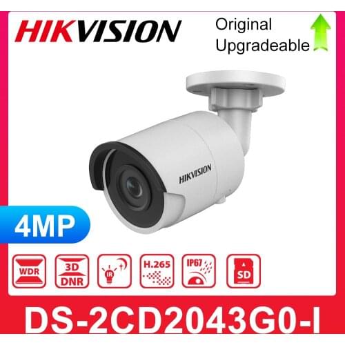 Original hikvision English DS-2CD2043G0-I replace DS-2CD2042WD-I 4MP Network IP bullet IR POE camera SD Card Slot H265 264