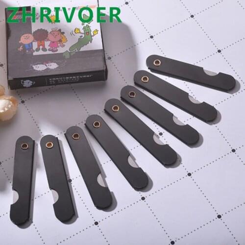 DIY stationery safety paper knife black and white iron peel pencil sharpener small steel knife student art knife
