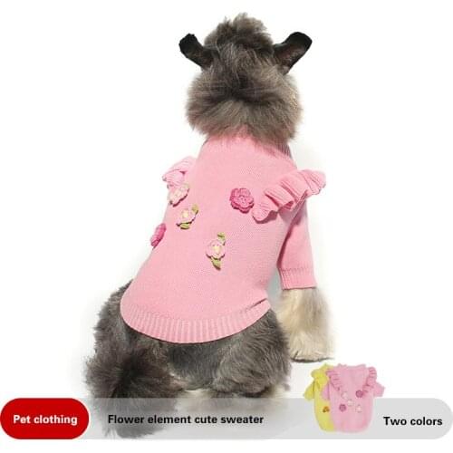 Pet Korean thick cotton-padded clothes pet dog clothes Teddy poodle cat bear clothes in autumn and winter