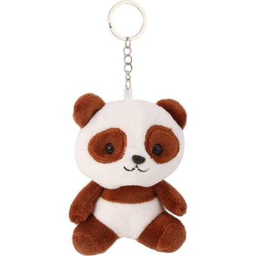 Cute Plush Panda Filled Doll Keychain Children Plush Toy Ladies Bag Pendant Keychain Car Keyring Jewelry Ornaments Gifts