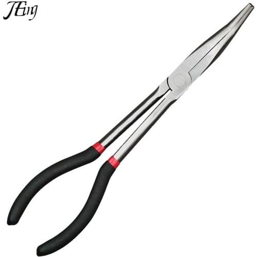Fishing Pliers Curve Straight Long Handle Carbon Steel Gripper Multifunctional