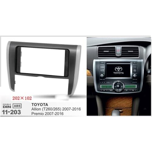 Double Din Refitting Car Radio Panel Fascia For Toyota Allion premio 2007-2016 Dash Trim Installation Frame Kit