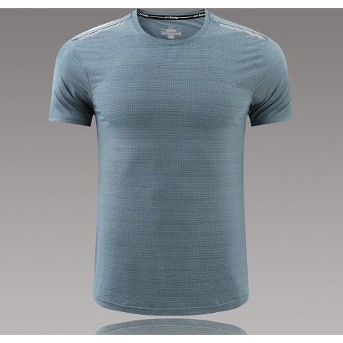 New Compression Mens T-Shirt O Collar Training Wear Casual Fitness Top Polyester Running T Shirt Gym Exercise Breathable Shirts