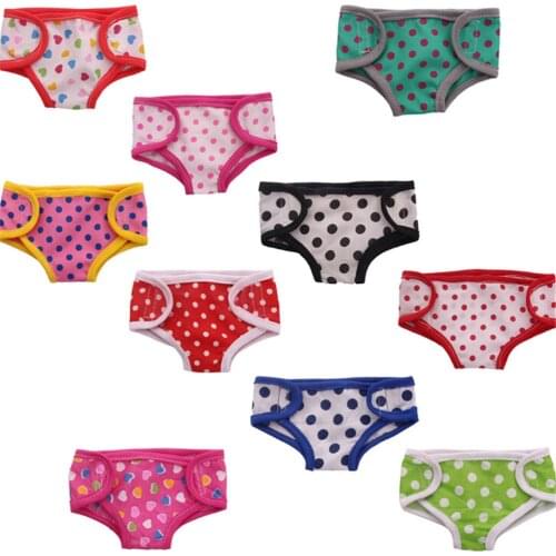Newest Cute Toy Accessory for Doll Girl GiftUnderwear Underpants 18'' Doll Diaper Clothes