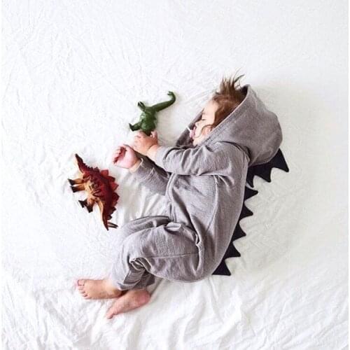 Autumn New Romper dinosaur Baby Sleeping Bag Infant Baby Romper Boy Girl Cotton Jumpsuit Cute