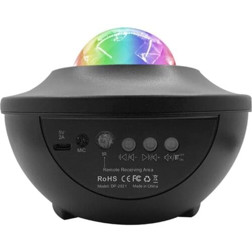 New LED Star Light Projector Rotating Night Lights Music Player with Bluetooth Remote Control for Party Room Decoration
