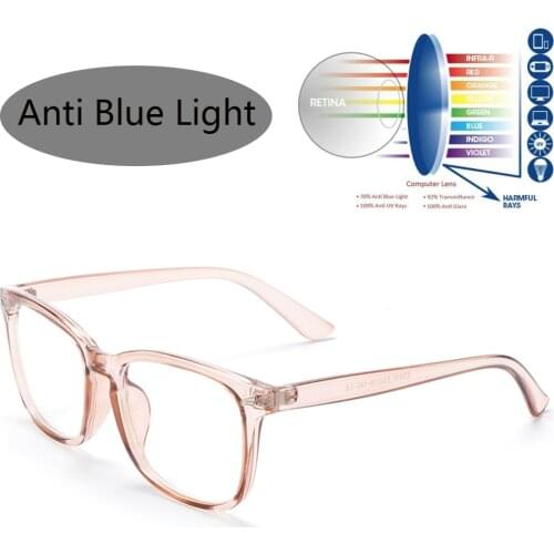 1PC Anti UV Blue Light Blocking Glasses Women Men Fashion Transparent Len Computer Glasses Anti-fatigue Anti Blue Rays Eyewear