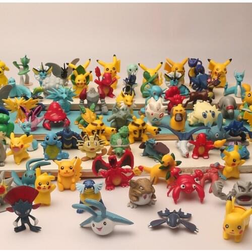 Original Takara Tomy Pikachu Original Pokemon Doll Toys 3-5cm Model Action Figure Anime Toy Cartoon Dolls Pokemon Toy