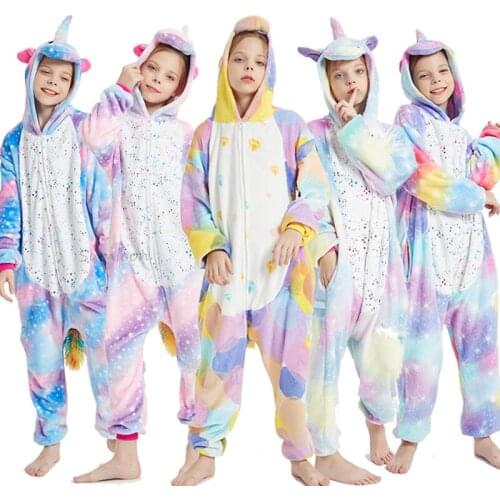 Kigurumi Pajamas Unicorn For Children Baby Girls Pyjamas Boys Sleepwear Animal Lion Deer Licorne Onesie Kids Costume Jumpsuit