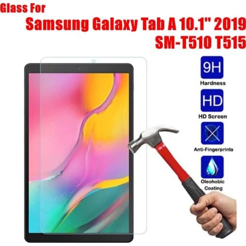 Tempered Glass Film for Samsung Galaxy Tab A 10.1 2019 T510 T515 SM-T510 SM-T515 10.1 inch 9H Anti-Fingerprint Tablet guard